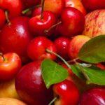 Плоды вишни и яблок